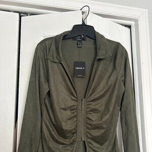 olive green shirt